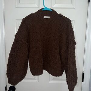 Chunky Brown Knit Sweater